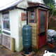 While doing drainage also replaced door on the garden tool shed.