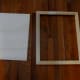 Lightly sand the frame and plywood insert to get rid of the rough spots and imperfections.