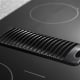 A close-up of the downdraft vent