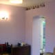 Dining room before makeover; view into kitchen