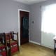 The new dining room door wood stained with three coats of Ronseal 'Rosewood' colour stain.