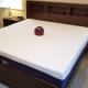 Here's the bed after it sat long enough to become fully expanded, along with my bowling ball in the middle!