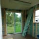 We needed to remove some of the green insulation to run wires and add 2 x 4 pieces to attach the wall-board to.