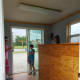 The shed already had a door, slider, and two windows that let in a lot of natural light.