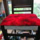 Test fitting the Axminster carpet square for fit.