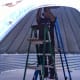 Sturdy step-ladders will be needed to work on the underside of the roof, if you are not using scaffolding.