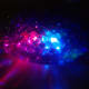 Water beads lit with submersible LED lights.