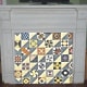 Quilt covering closed off fireplace