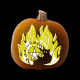 This is what the pattern will look like when carved into a pumpkin.