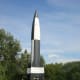 A V-2 rocket today at Peenemude the coastal town where the rocket was developed in the 1930s.