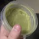 Cooled oil, light green in colour.