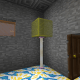 This light was made with two End Rods and a block of stained glass!