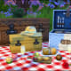 Have a beautiful and romantic picnic with this deco picnic set.