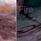 "Fire" on ground floor (left) and balcony (right). Balcony also has fuzzy "salam" in background.