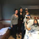 Visit from a few of my kids and grandson the Evening of the Surgery