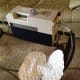 The thermal pack helps with swelling of the hip replacement surgery site. The machine keeps the pack at a certain temperature and turns on and off as programmed.