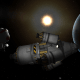 Orbiting Kerbin with a Kerbal on EVA
