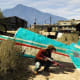 This is the Mallard airplane wreckage you want to take cover behind. You will be away from the main action, but have plenty of enemies to gun down as they spawn.
