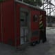 This is the hotdog stand you can either take cover IN or BEHIND.