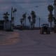 Enemy vehicles approach from this direction during Waves 3, 5, 6, 8, and 9.