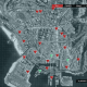 Every location for buy-able warehouses. You can only own five at a time. Locations are based on preference, every Crate mission will require travel regardless.