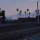 This is the entrance to the ramp that leads down to the riot van. You can't crash through the gates in this mission like you can in Free Roam.
