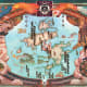Original Map of Spira. Zaon and Yunalesca frame the map along with a sun and moon. Remember what Tidus' and Yuna's names mean?