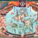 World map with my labels added.