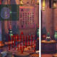 Besaid Temple: two side rooms, with same inscription on the wall. I always assumed this was the Teachings of Yevon, but in the original game it was illegible. The signs are grouped to suggest words or sentences (if they're being used as concepts).