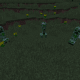 Hostile mobs spawn at night when the light level is seven or below.