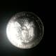 This is the reverse side of the silver dollar coin. The reverse side isn't as toned as the obverse (front) side of the coin.