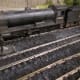A touch of local NER colour, (Hornby) Q6 63443 rests on the loco coaler road at Ayton Lane between duties