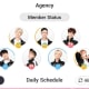 You can't use a member to perform a scheduled task once it reached the "red face" condition meter.