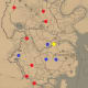 All Ambushes in West Elizabeth. The yellow dot is the location of the one that seems to happen the most.