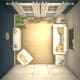 A top-down look at an early living room demo in the game!