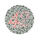 The number 42 can be seen here, however someone who cannot see shades of red would be unable to see the number.