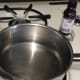 Heat a pot of water and add lavender oil.