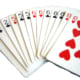 What a great front hand! There are three wilds (2s) and 4 potential canastas. Did anyone actually shuffle the cards?