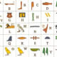 An example of Egyptian-style hieroglyphs as a code.