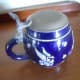 Very pretty beer stein. We have owned it in our family since at least 1970.
