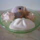 Here is side view of the cameo berry bowl. I put some shells in it to give you an idea of depth.