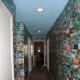 This is an amazing way to paper your walls. It isn't a simple solution however. From Flickr: http://www.flickr.com/photos/pattipics/412862913