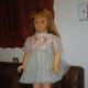 Patty Playpal doll with a size 3 dress from the 1950s - 1960s. Many of these dolls were dressed up in real toddler clothes from the that period.