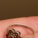 A marcasite ring found while metal detecting a curb strip.