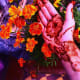 A beautiful henna flowers design.
