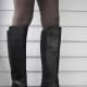 Here they are with thin tights. Again, the top could be snugger. But for the price, if your legs are slim but not ultra skinny, these are worth a look.