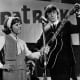 High School Fashion in 1965: Patty Duke on her "Patty Duke Show" about identical cousins and high school mates Patty and Cathy. Here, Patty is with Jeremy Clyde of the popular duo Chad and Jeremy in July, 1965.