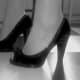 Peep-toe black pumps by Marc Jacobs—classic and sexy!