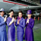 Thai Airline Flight Attendants in their 'outside the plane' uniforms