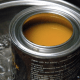 The melted wax is a rich golden colour